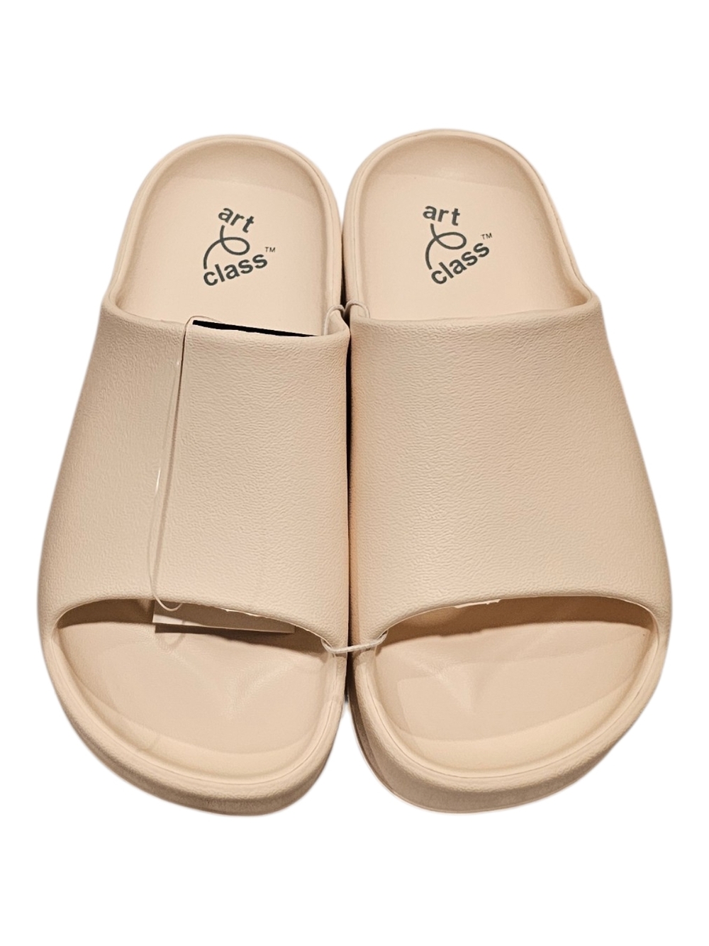 art class Neutral Beige Slide Sandals for Kids